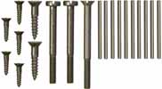 Screws & pins,
complete set for
Early Fowler or Fusil,
unplated steel